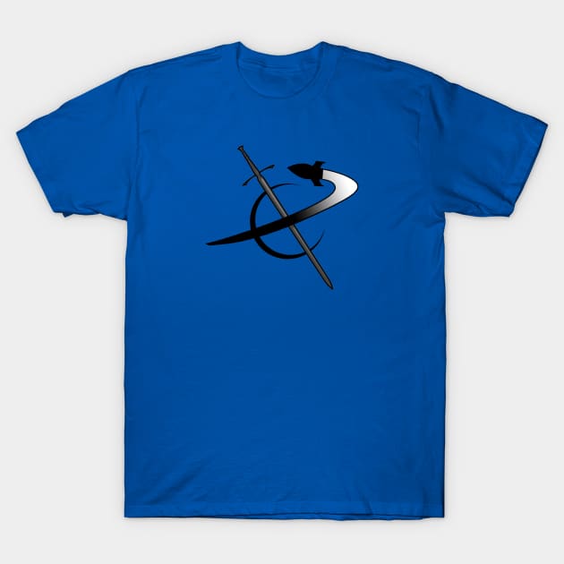 Science Fictionary Ship & Sword Logo T-Shirt by TheScienceFictionary